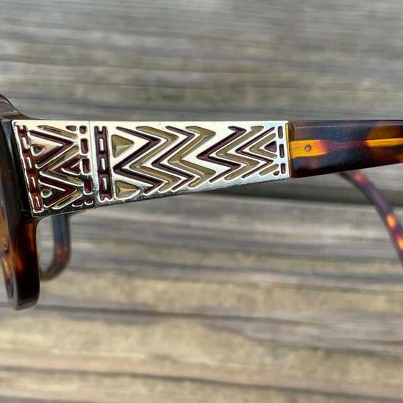 Daisy Fuentes Women Eyeglasses/Sunglasses Frame Brown/Gold Tone Glasses Frame - Picture 12 of 12